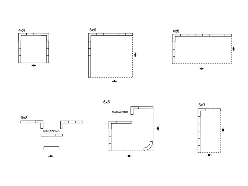 quadramono stand reusable in different sizes