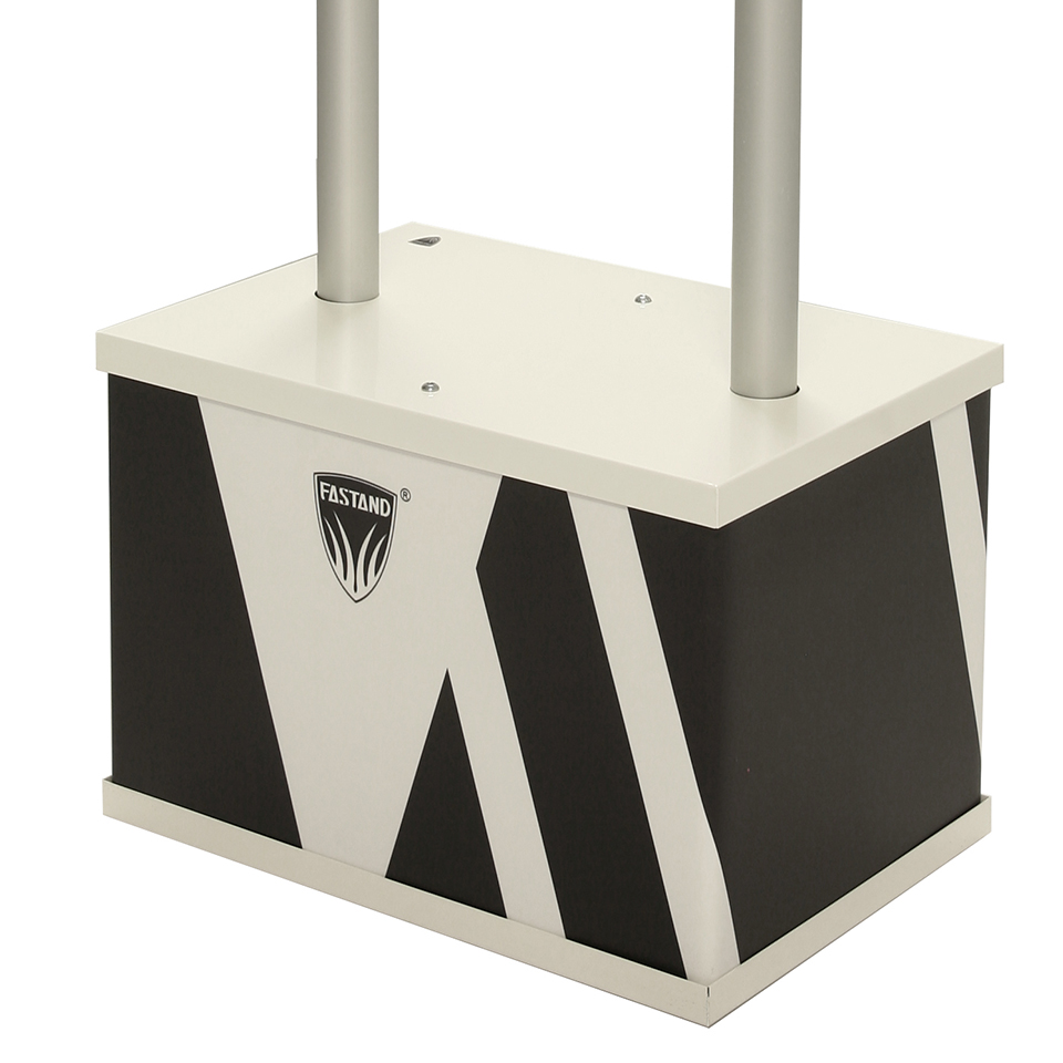 base-visione-televisione-evento-fiera portable TV stand for trade show
