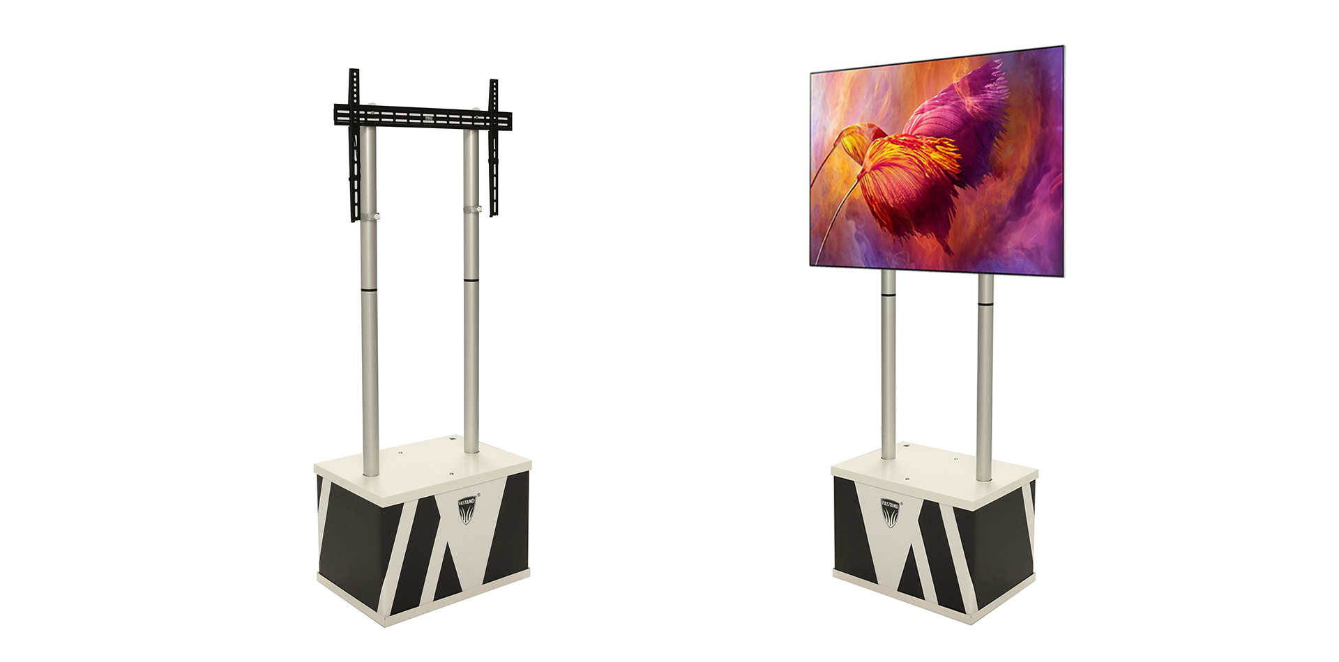 stand-tv-fiera-evento portable TV stand for trade show