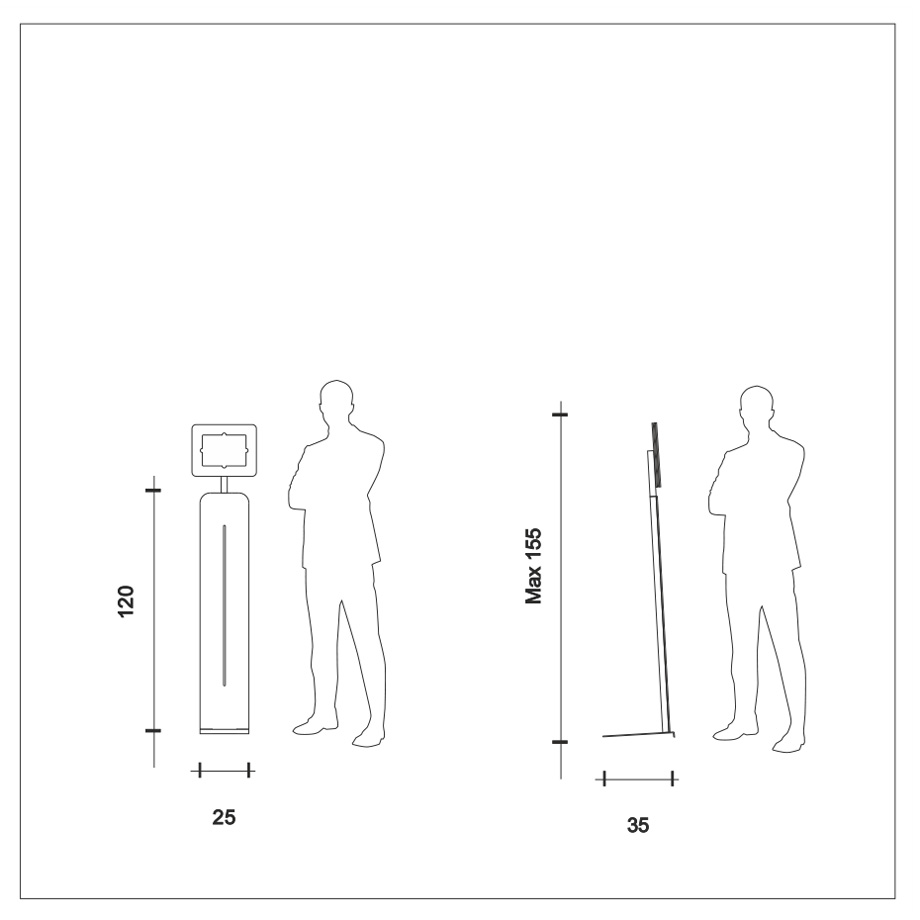 contatto1 trade show tablet stand