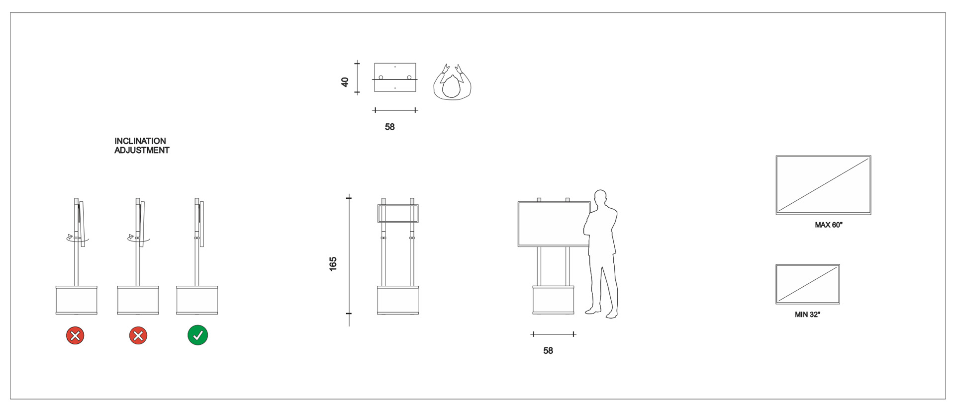 visione portable TV stand