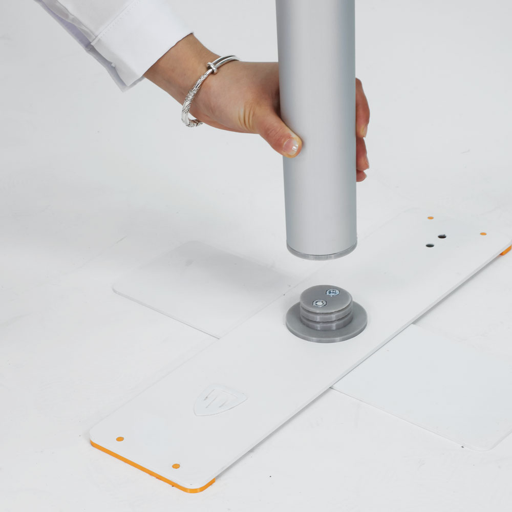 base-tubo-fissaggio crowd control barrier post