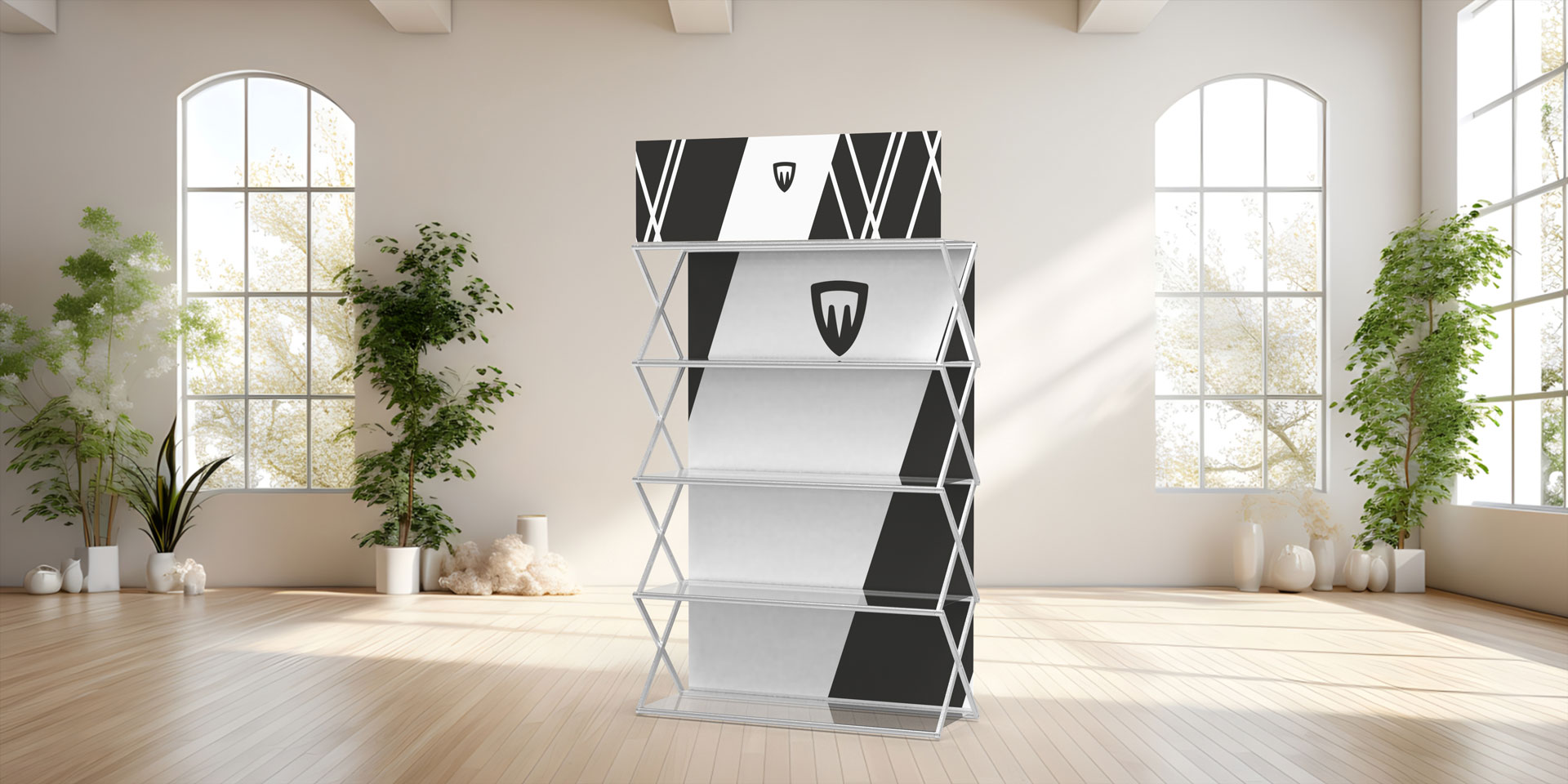 lybra portable shelf display