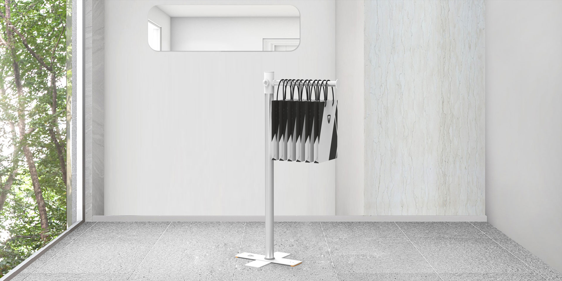 regale bag display stand