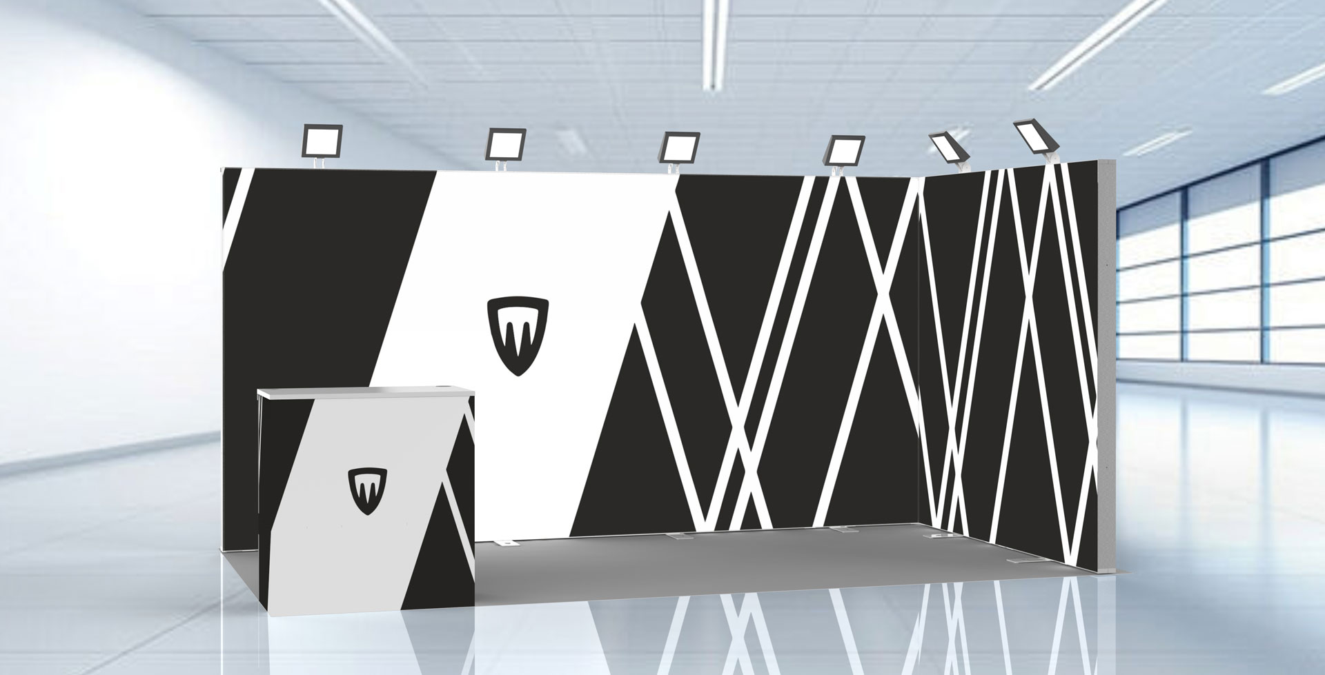 lexo1 Backlit trade‑show booth
