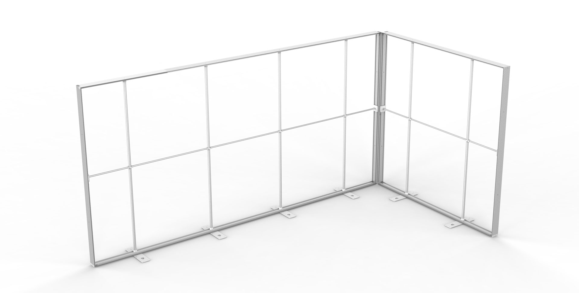 lexo2 Exhibition stand with shelves and exhibition niches