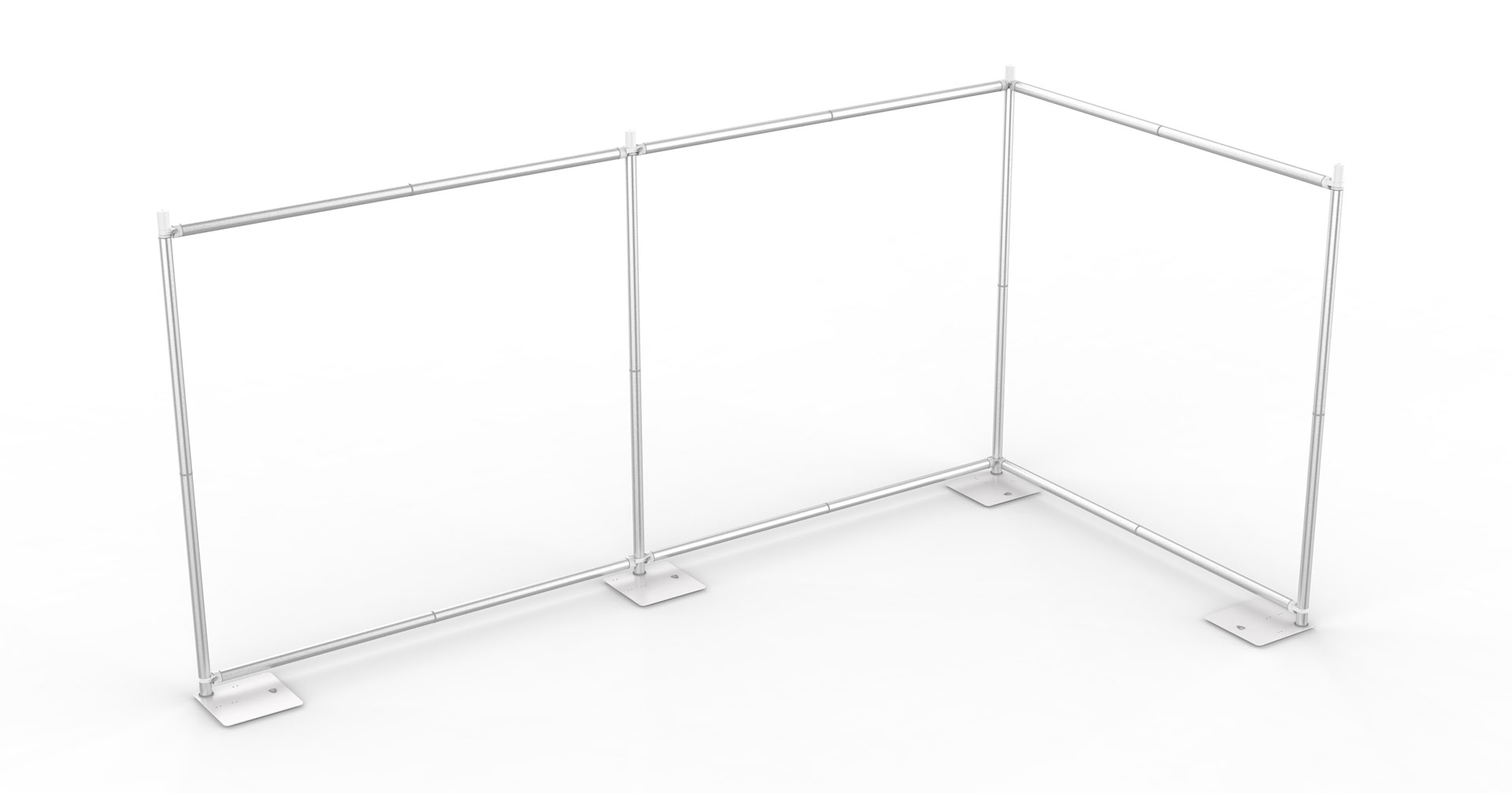 omni2 exhibition stand with fabric covering